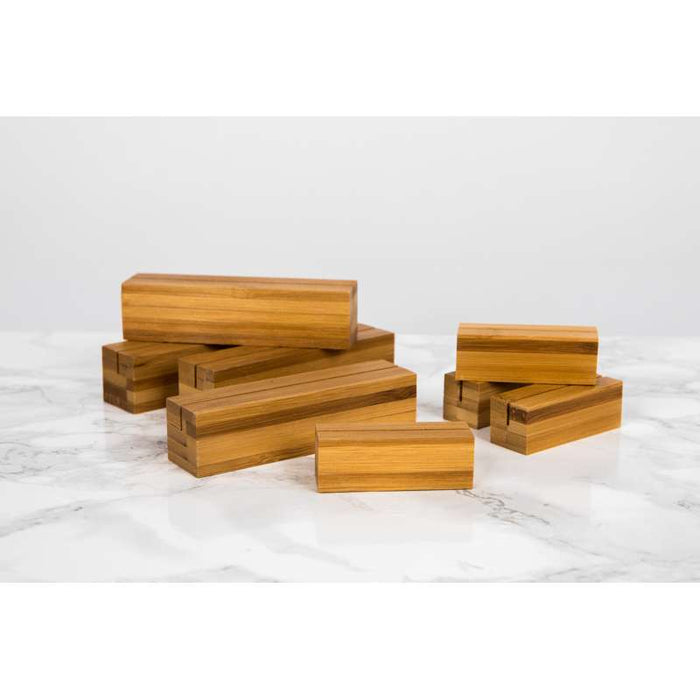 Porte menu en bambou  100x25mm H25mm-100Pcs