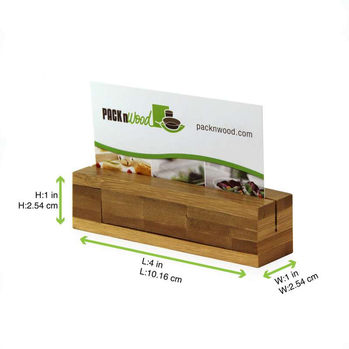 Porte menu en bambou  100x25mm H25mm-100Pcs