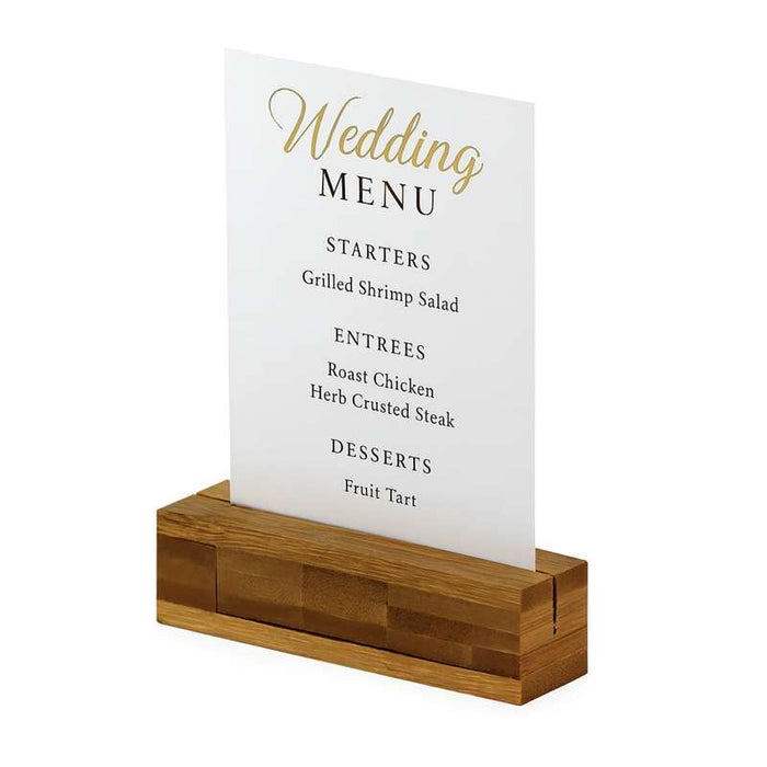 Porte menu en bambou  100x25mm H25mm-100Pcs