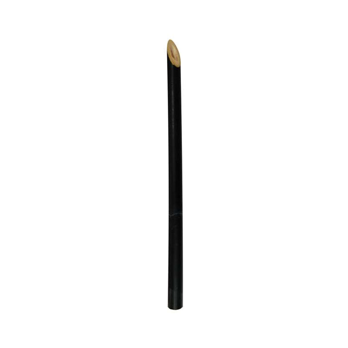 Paille cocktail courte en bambou noir à bout biseauté 145mm - 100Pcs