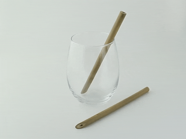 Paille en bambou   H180mm-200Pcs