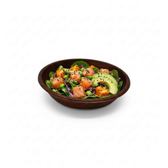 Bol repas rond effet bois de teck en polystyrène 930ml - 200Pcs
