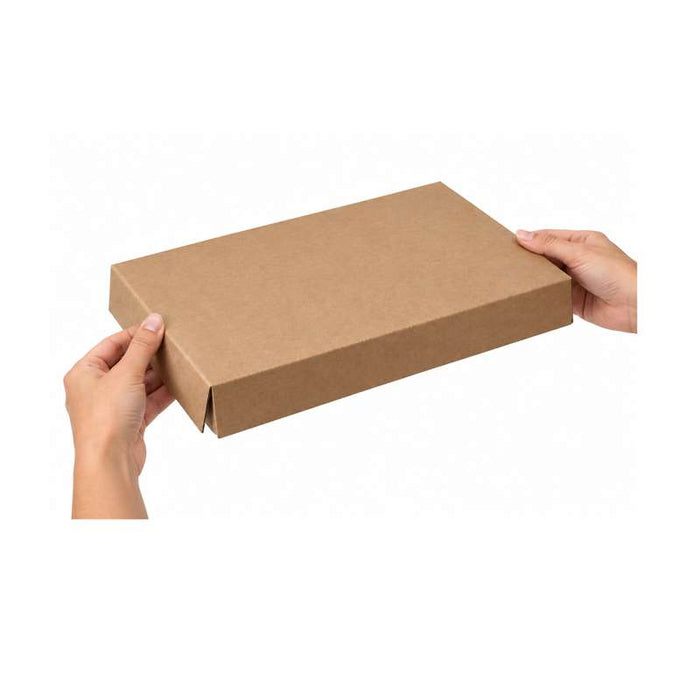 Couvercle kraft en carton pour plateau repas 315x248mm H60mm - 100Pcs