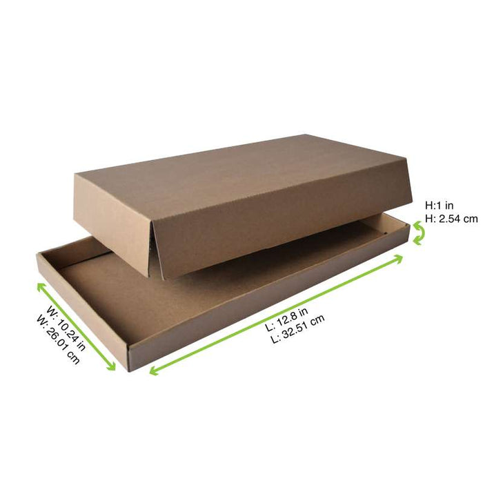 Plateau repas "Buzz" en carton kraft 325x260mm H25mm - 100Pcs