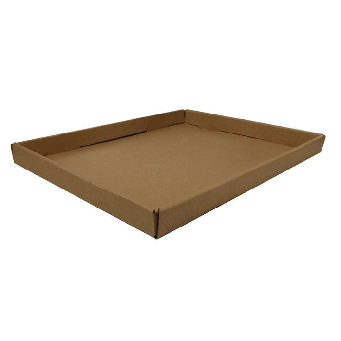 Plateau repas "Buzz" en carton brun foncé 325x260mm H25mm - 100Pcs
