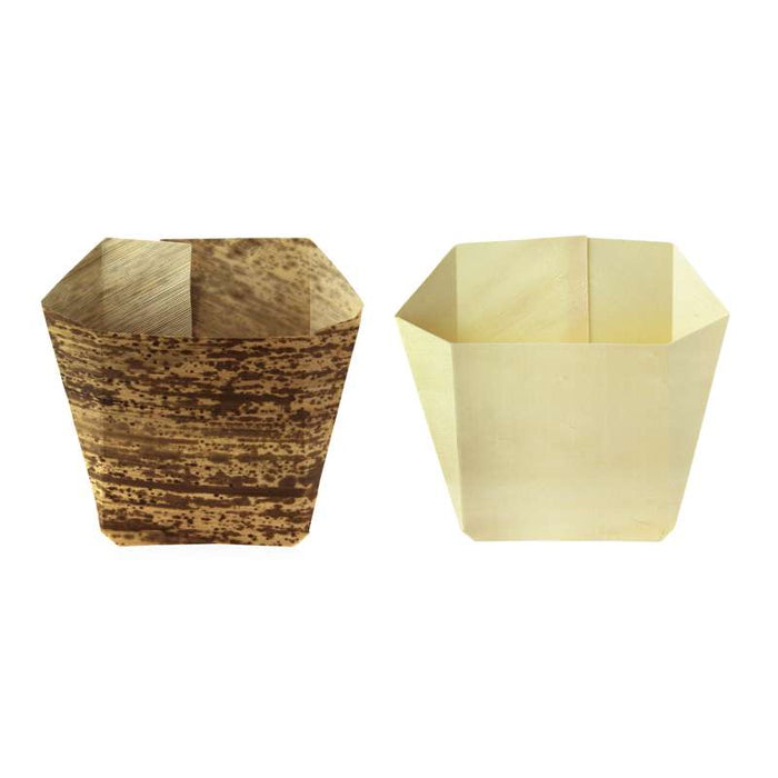 Cornet à frites en bois 128x40mm H130mm - 200Pcs