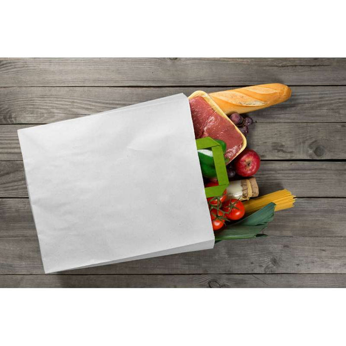 Sac cabas papier blanc  200x100mm H280mm-250Pcs