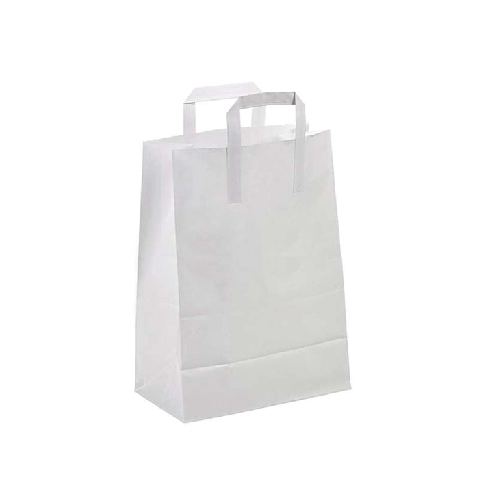 Sac cabas papier blanc recyclé 260x170mm H280mm-250Pcs