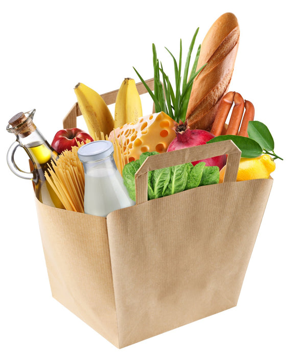 Sac cabas papier recyclé kraft brun 260x170mm H280mm-250Pcs