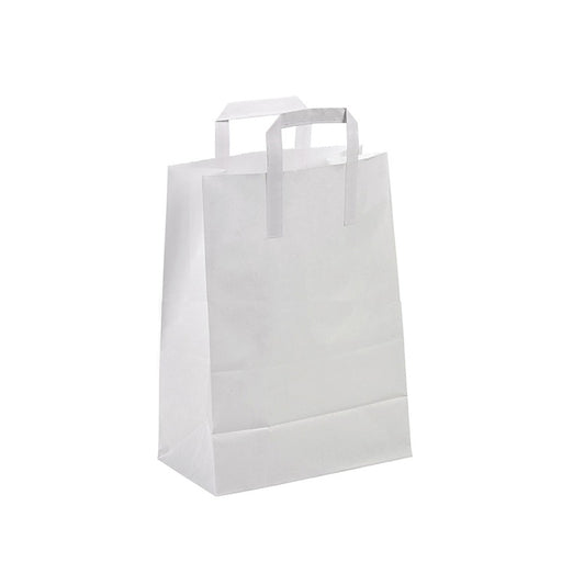 Sac cabas papier blanc recyclé 260x170mm H280mm-250Pcs