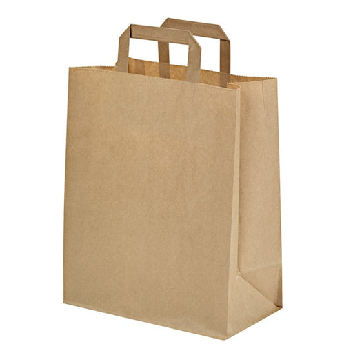 Sac cabas papier kraft brun recyclé 320x170mm H340mm-250Pcs