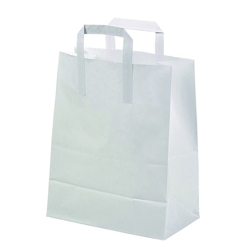 Sac cabas papier blanc  175x90mm H230mm-500Pcs