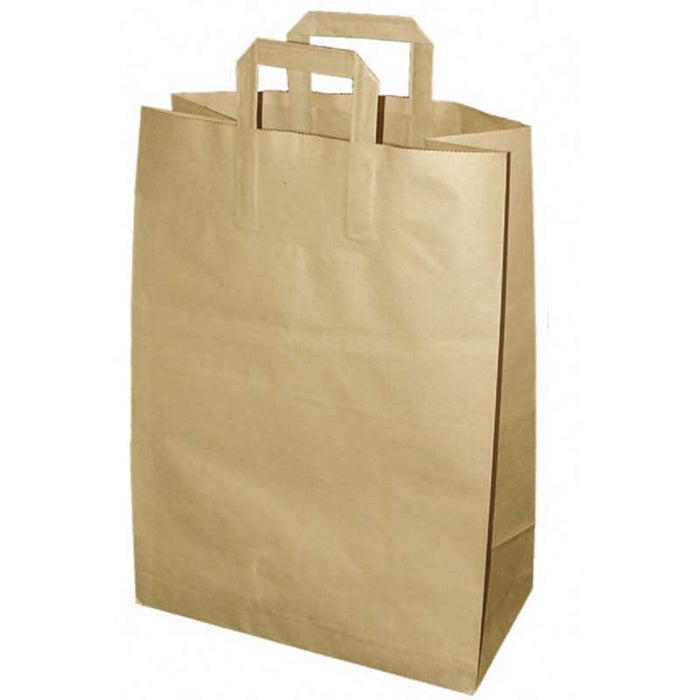Sac cabas papier kraft brun recyclé 320x160mm H440mm-250Pcs
