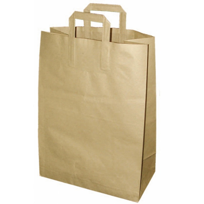 Sac cabas papier kraft brun recyclé 320x160mm H440mm-250Pcs