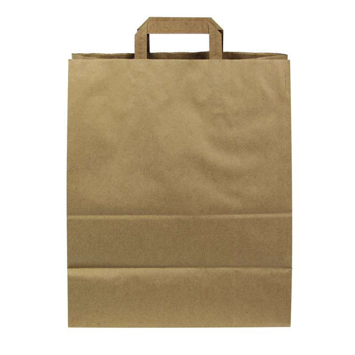 Sac cabas double-paroi papier kraft brun avec anses  320x170mm H380mm-250Pcs