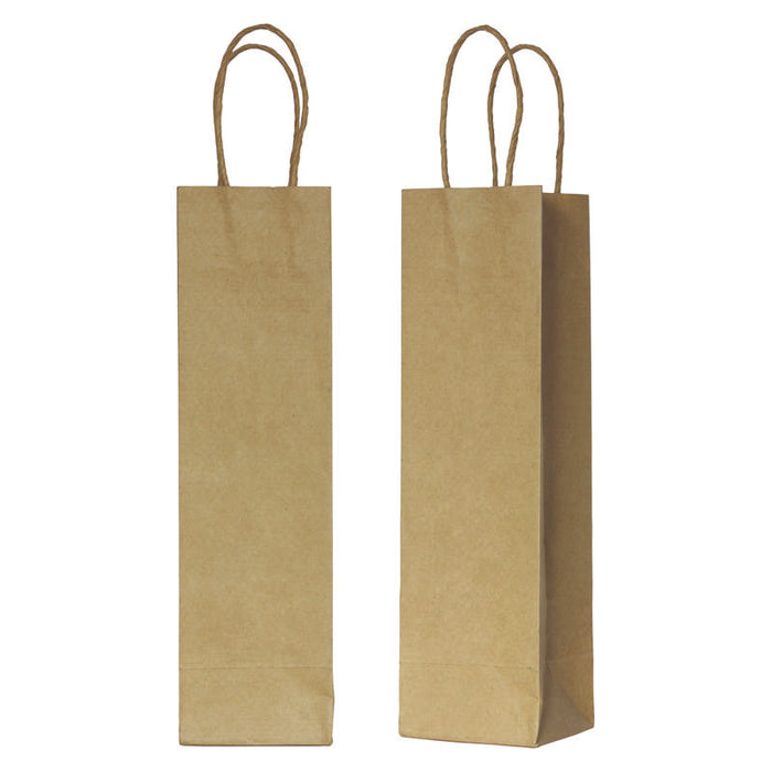 Sac cabas papier kraft brun poignées ficelles pour bouteilles  390x80mm H140mm-200Pcs