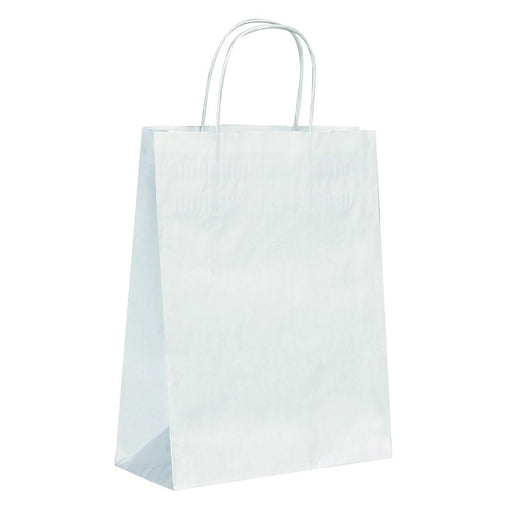 Sac cabas papier blanc poignées ficelles  220x100mm H290mm-250Pcs