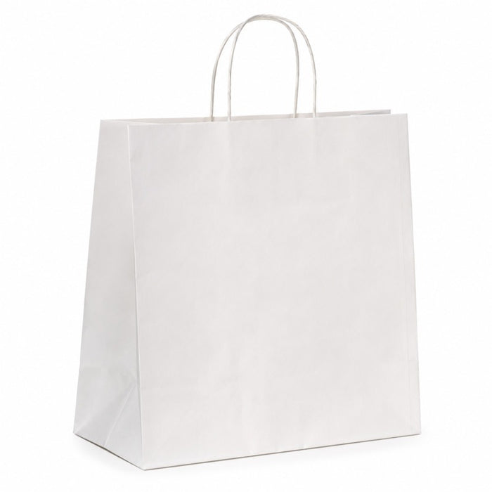 Sac cabas papier blanc poignées ficelles  280x120mm H310mm-200Pcs