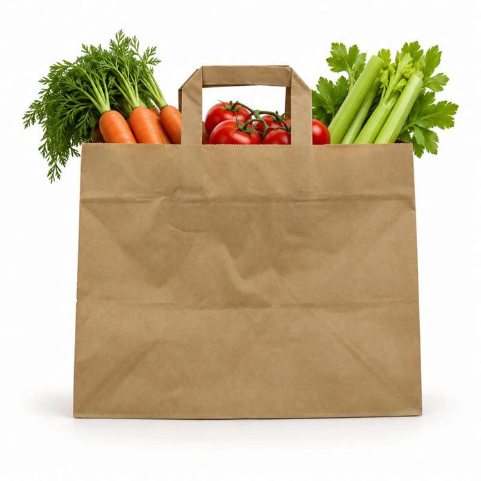Sac cabas papier kraft brun recyclé 320x200mm H250mm-250Pcs