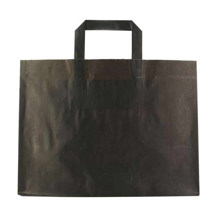 Sac cabas papier kraft brun imprimé noir 320x220mm H240mm-250Pcs