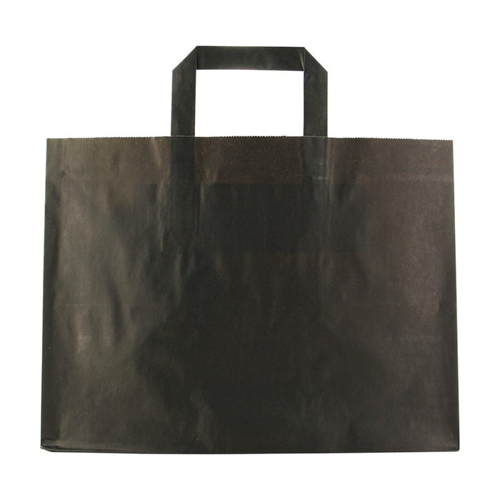 Sac cabas papier kraft brun imprimé noir 320x220mm H240mm-250Pcs