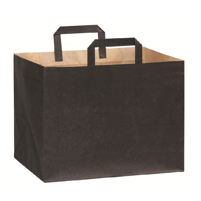 Sac cabas papier kraft brun imprimé noir 320x220mm H240mm-250Pcs