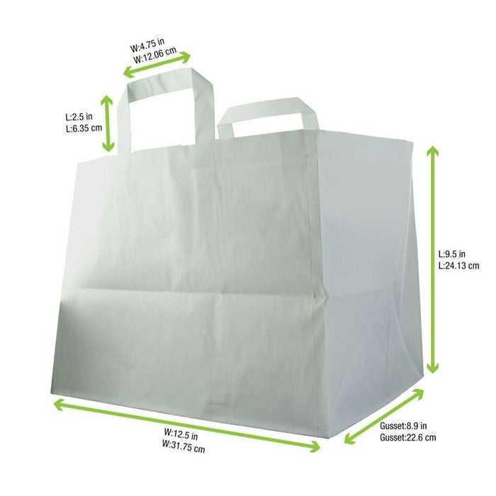 Sac cabas papier blanc  320x200mm H250mm-250Pcs