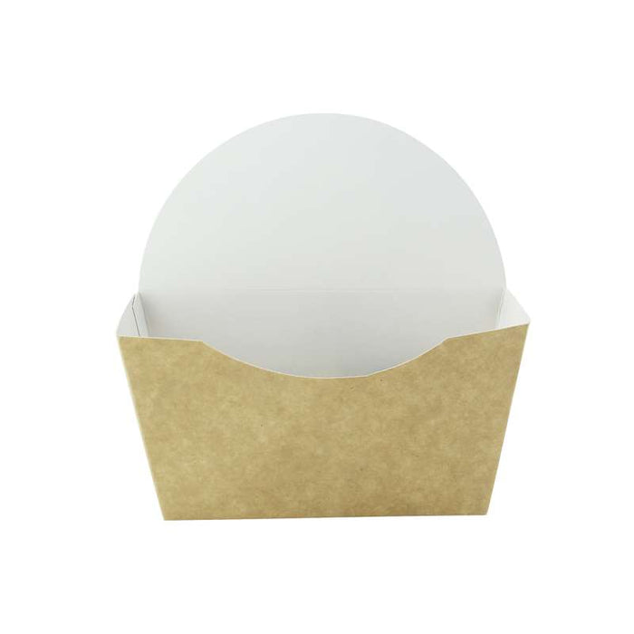 Emballage carton kraft pour burger intérieur blanc  135x60mm H130mm-200Pcs