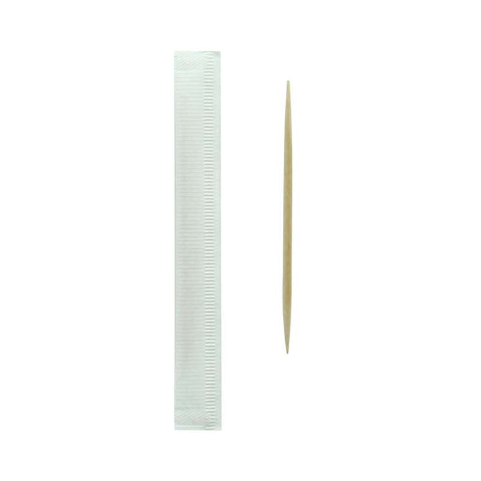 Cure dents en bois emballé individuellement   H65mm - 5000Pcs