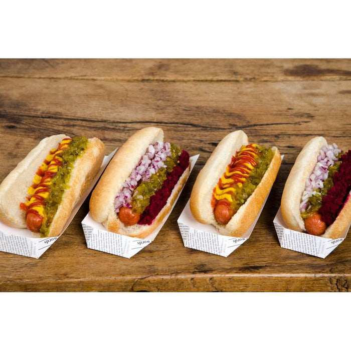 Support hot-dog carton impression journal  180x40mm H19mm-1000Pcs