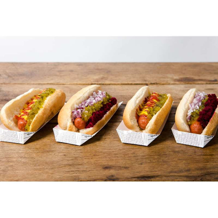 Support hot-dog carton impression journal  180x40mm H19mm-1000Pcs