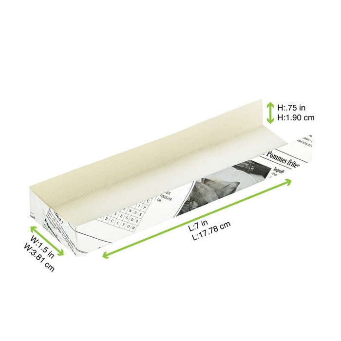 Support hot-dog carton impression journal  180x40mm H19mm-1000Pcs