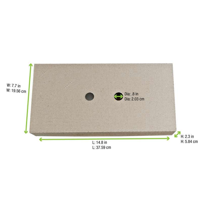 Couvercle "Chokra" en carton kraft ondulé pour plateau repas 380x198mm H60mm - 50Pcs