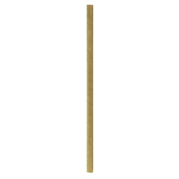 Paille en papier kraft brun emballée individuellement  H197mm-3000Pcs