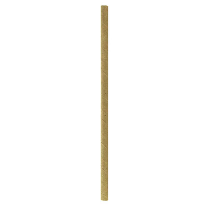 Paille en papier kraft brun  H197mm-3000Pcs