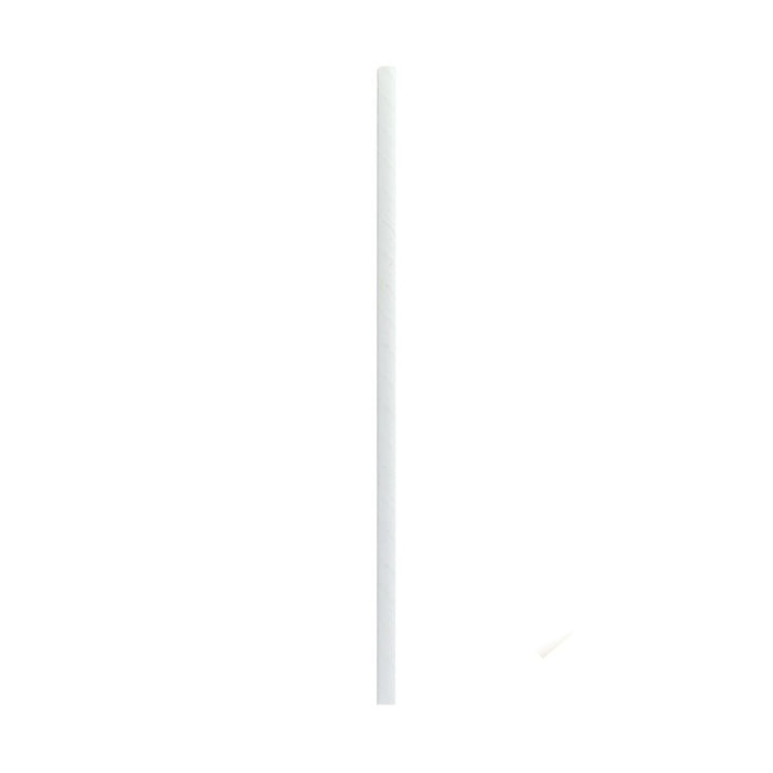 Paille en papier blanc emballée individuellement  H197mm-3000Pcs