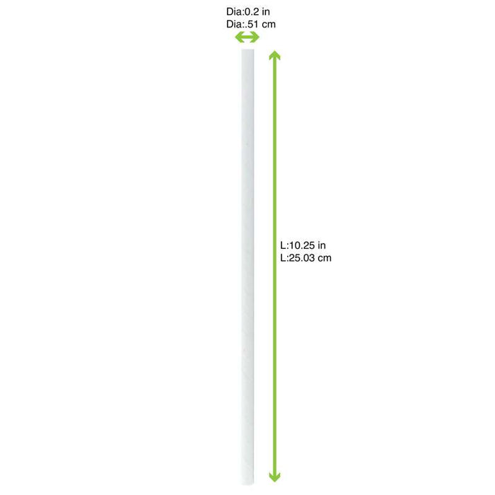 Paille en papier blanc   H260mm-3000Pcs