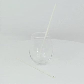 Paille en papier blanc   H260mm-3000Pcs