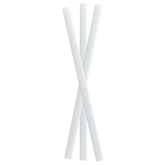 Paille pour smoothie en papier blanc emballée individuellement   H197mm-3000Pcs