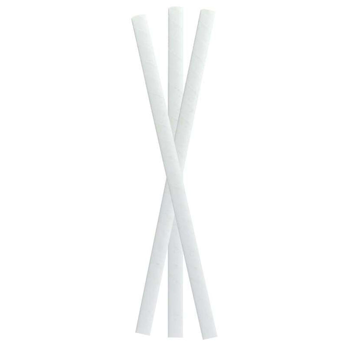 Paille pour smoothie en papier blanc  H197mm-3000Pcs