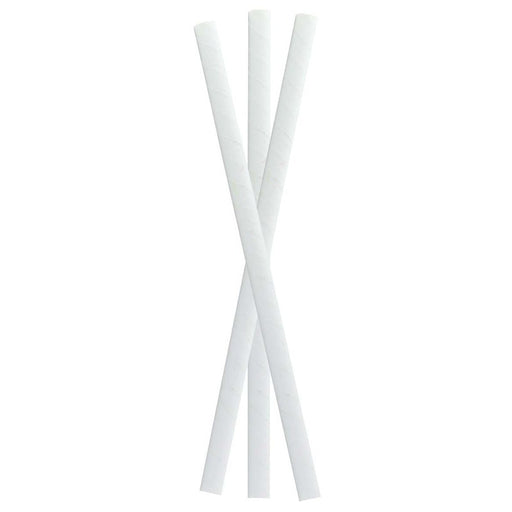 Paille pour smoothie en papier blanc  H197mm-3000Pcs