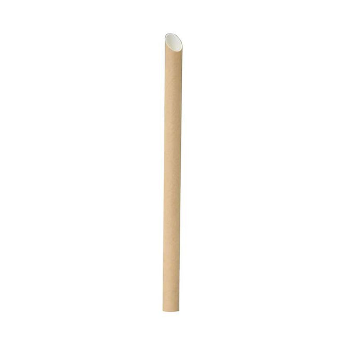 Paille biseautée Kraft pour Bubble Tea   H200mm-3000Pcs