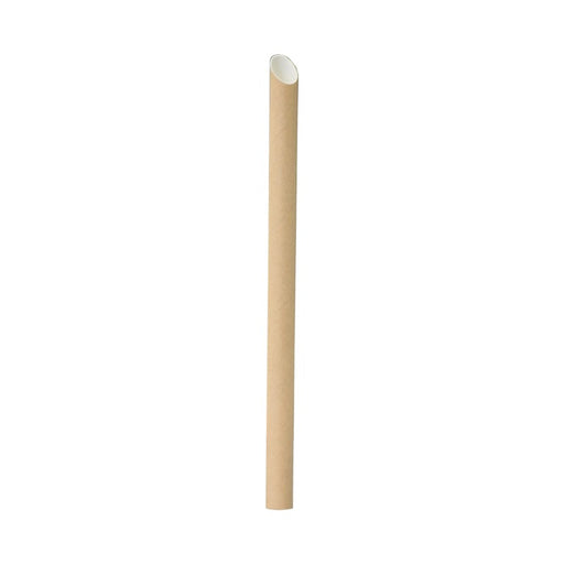 Paille biseautée Kraft pour Bubble Tea   H200mm-3000Pcs