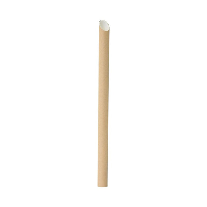 Paille biseautée Kraft pour Bubble Tea   H200mm-3000Pcs
