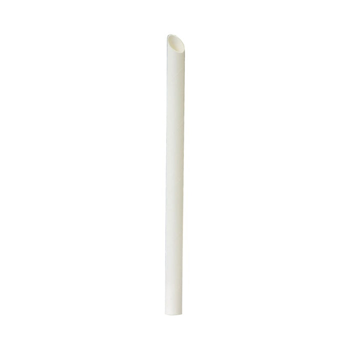 Paille biseautée blanche pour Bubble Tea   H200mm-3000Pcs