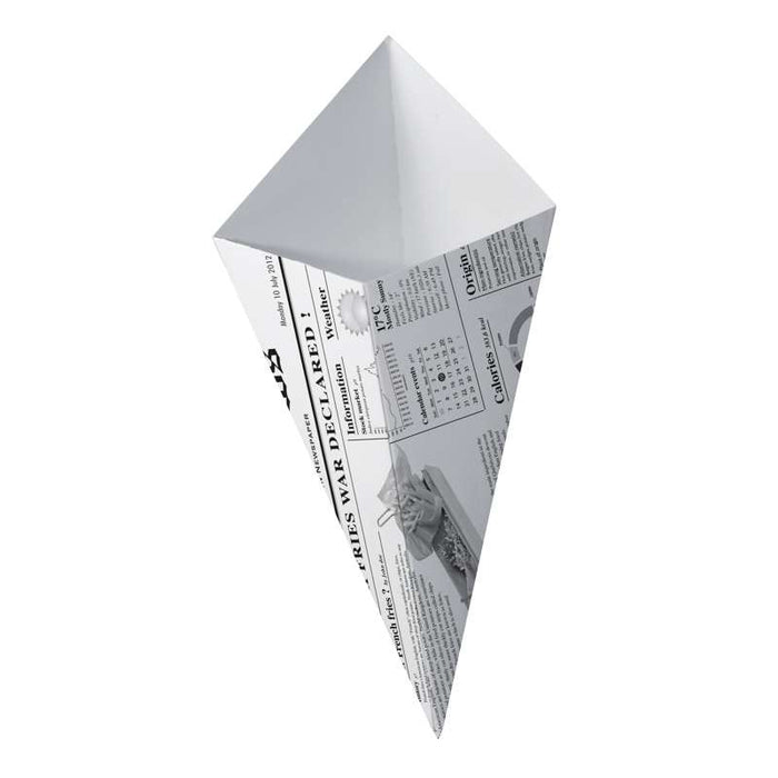 Cône carton décor journal  160x130mm  250ml-1000Pcs