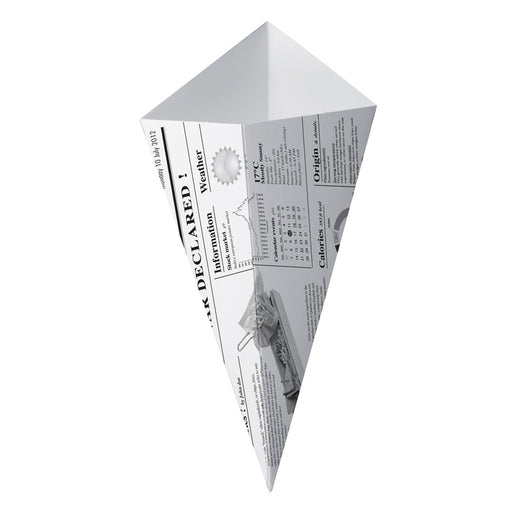 Cône carton décor journal  195x160mm  430ml-500Pcs