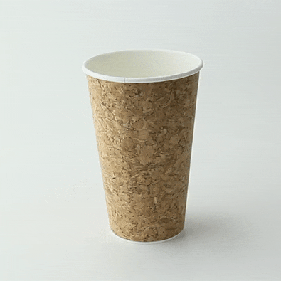 Gobelet carton et liège  H136mm 470ml - 100Pcs