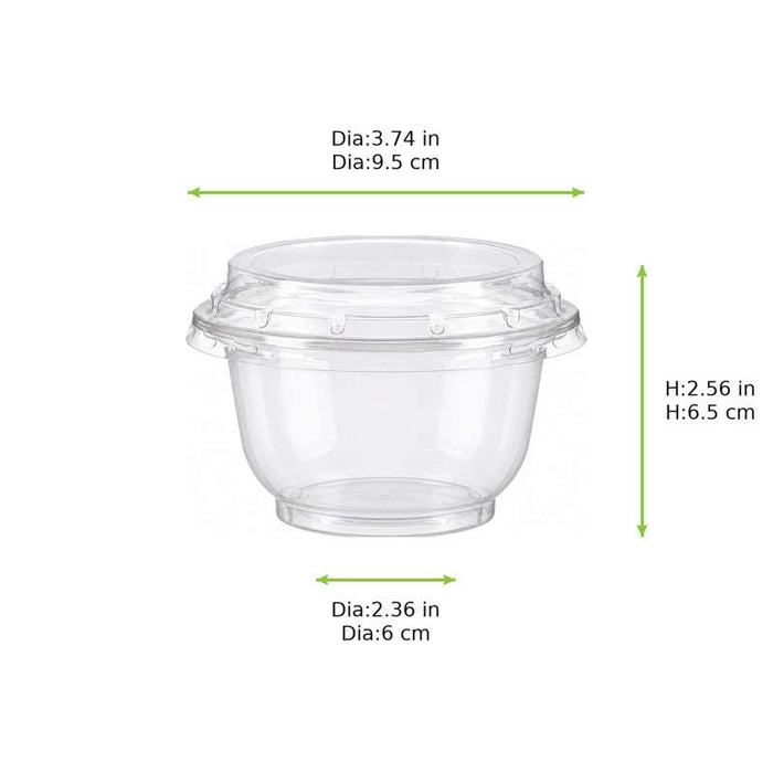 Coupe à dessert ronde en PET transparent Ø95mm H65mm 180ml - 600Pcs