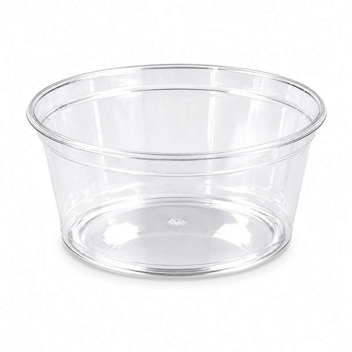 Pot à sauce rond en plastique PS cristal  H47mm 270ml-1000Pcs